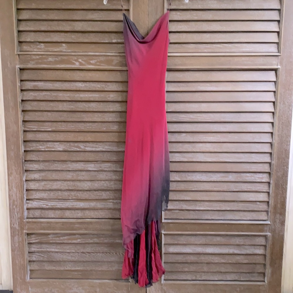 Red and black dress